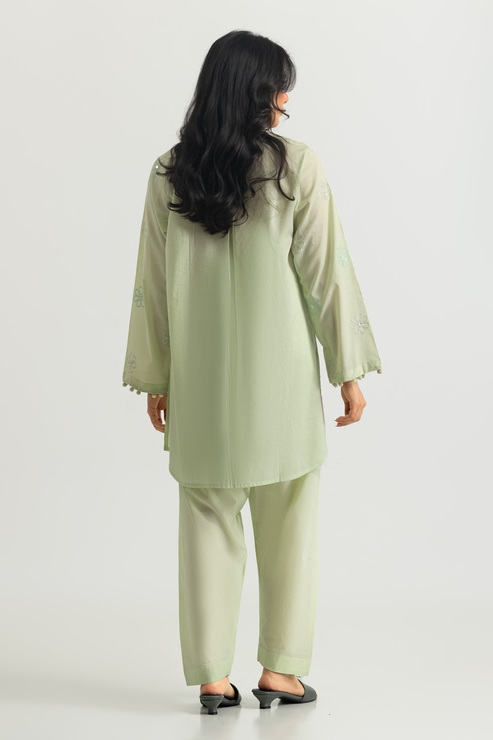 Cambric Embroidered Co-Ord Set