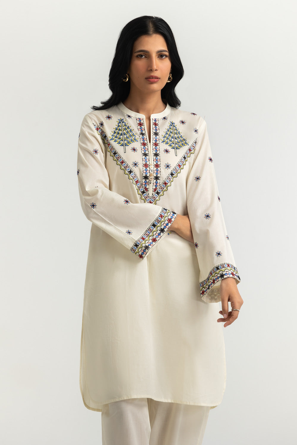 Cambric Embroidered Co-Ord Set