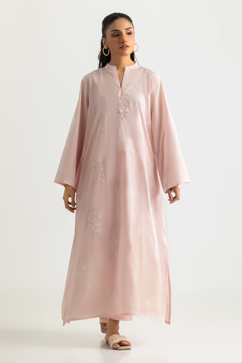 Cambric Embroidered Co-Ord Set