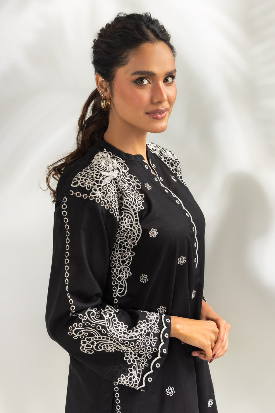 Cambric Embroidered Shirt And Trouser