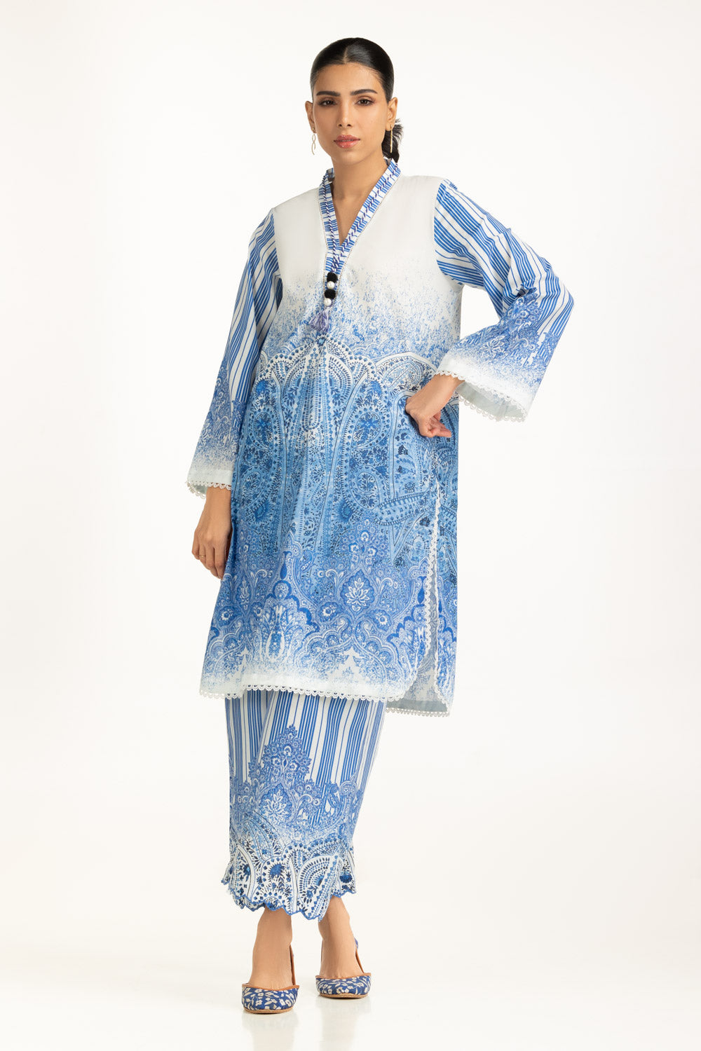 Cambric Printed Co-Ord Set IPST-55008