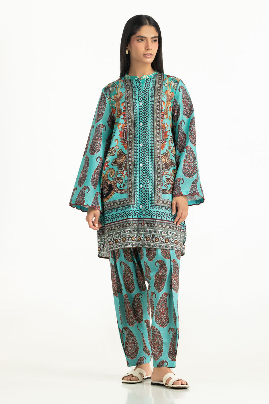 Cambric Printed Co-Ord Set IPST-77552