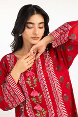 Cambric Printed Co-Ord Set With Embroidered IPST-77422