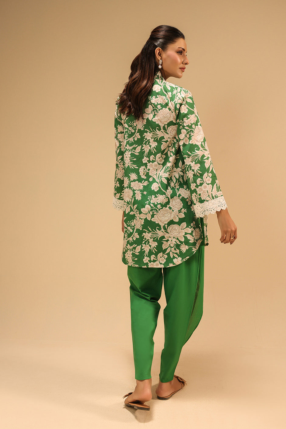 Cambric Printed Co-Ord Set With Embroidered