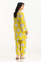Cambric Printed Co-Ord Set With Embroidered