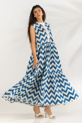 Cambric Printed Long Dress IPS-77465