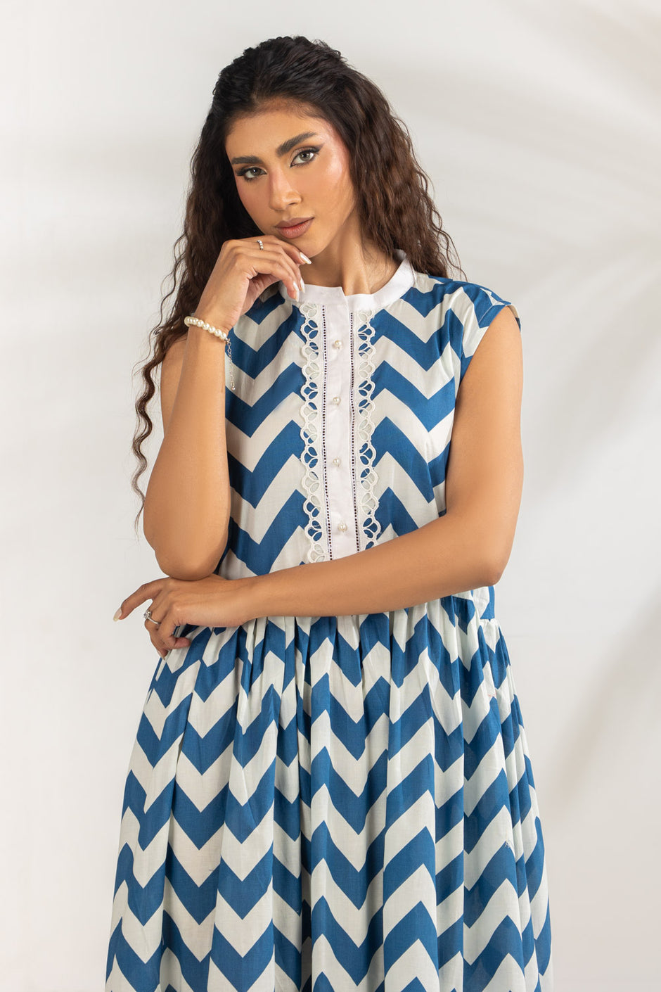 Cambric Printed Long Dress