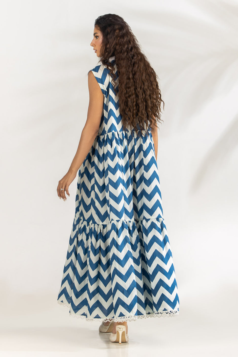 Cambric Printed Long Dress