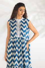 Cambric Printed Long Dress IPS-77465