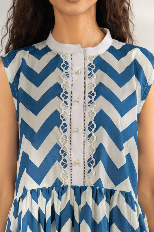 Cambric Printed Long Dress IPS-77465