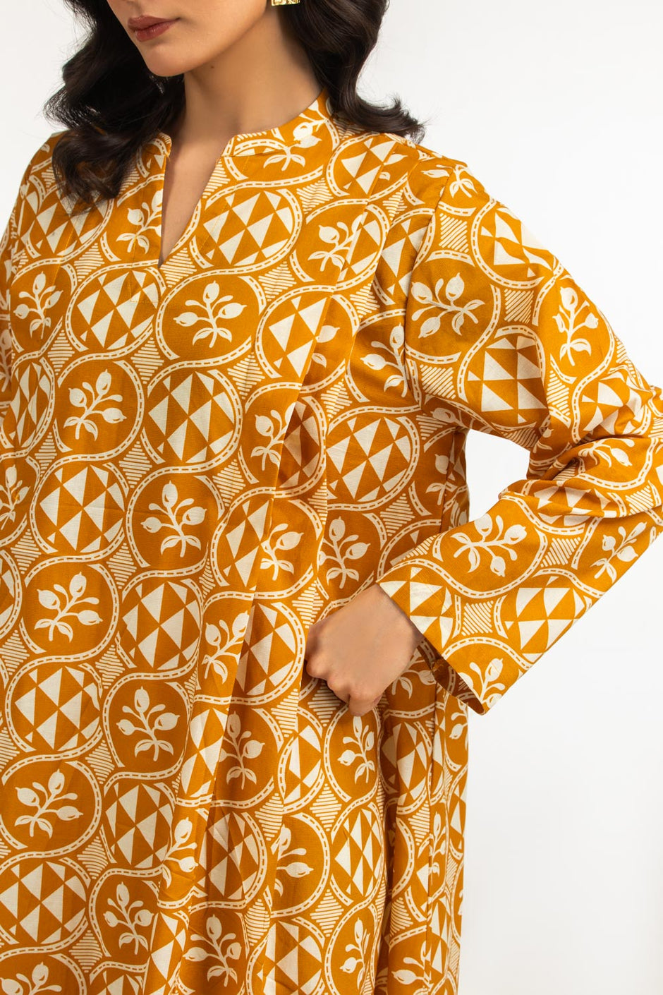 Cambric Printed Long Shirt
