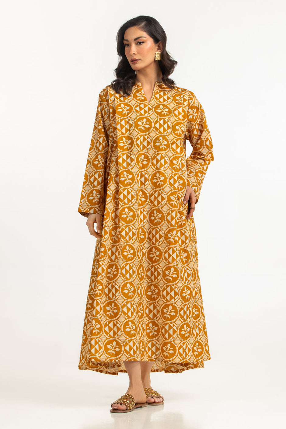 Cambric Printed Long Shirt