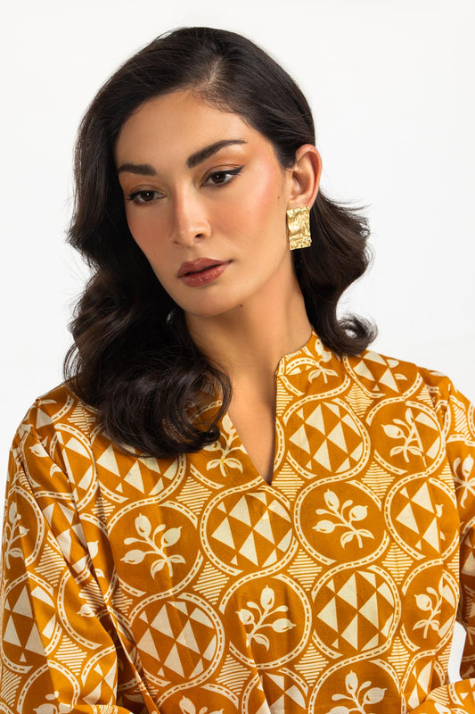 Cambric Printed Long Shirt IPS-77154