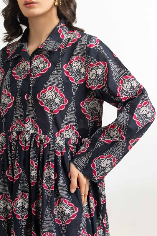 Cambric Printed Long Shirt IPS-77155