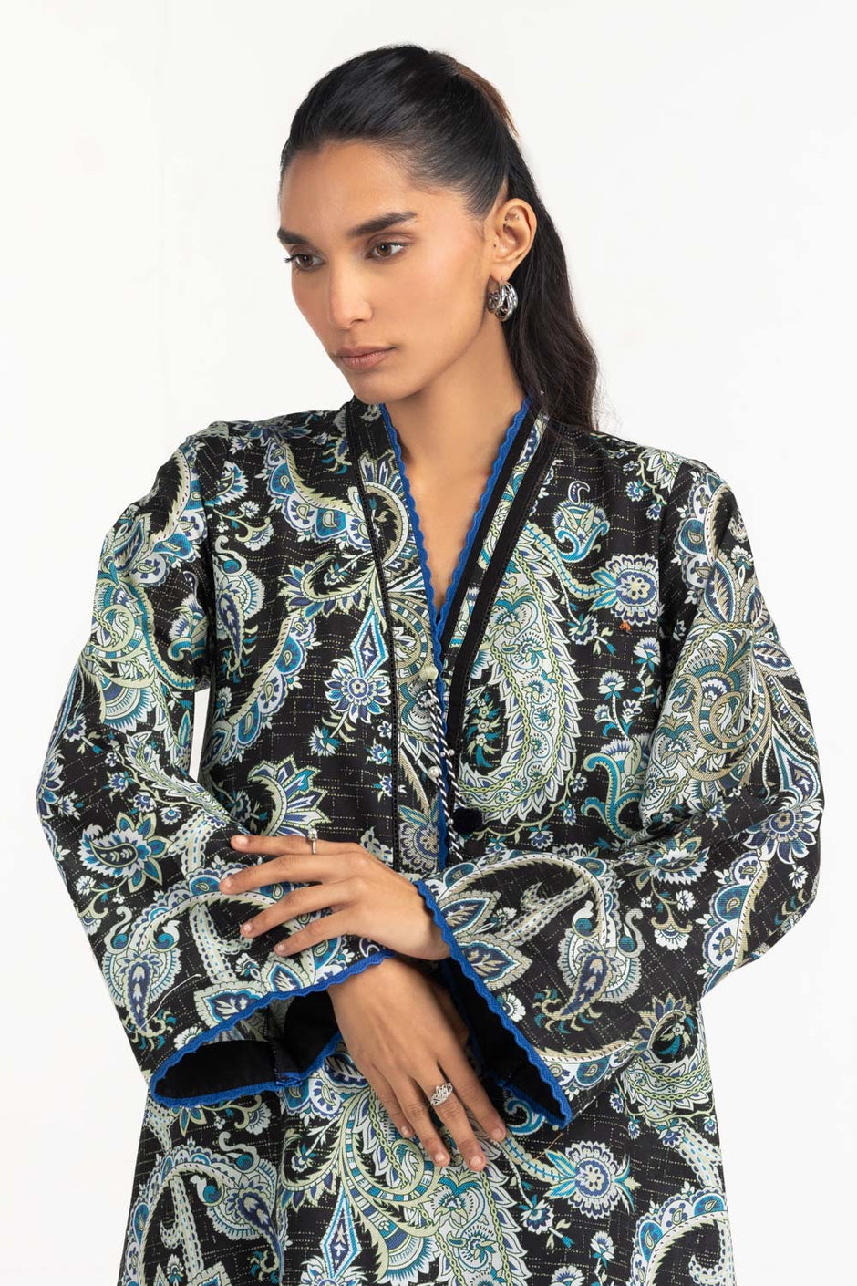 Cambric Printed Long Shirt