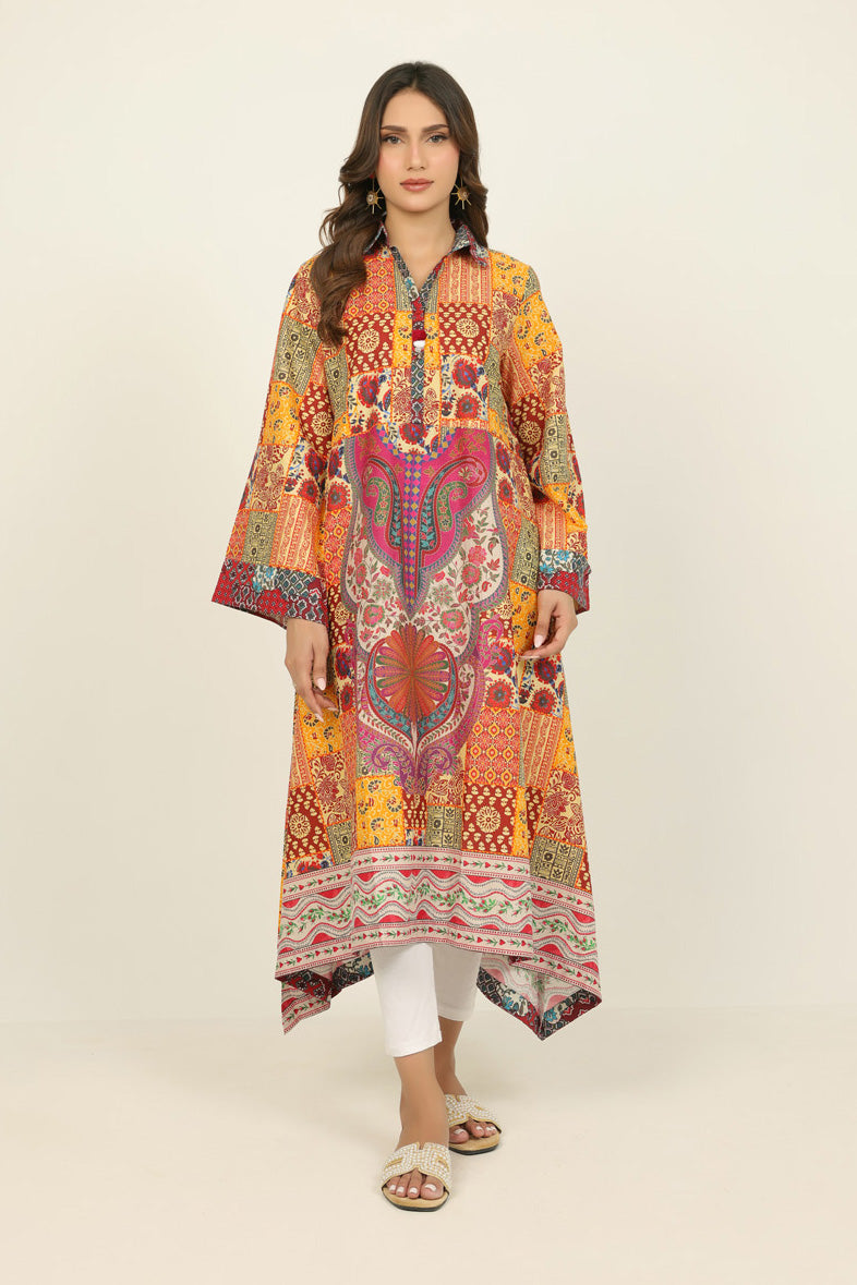 Cambric Printed Long Shirt