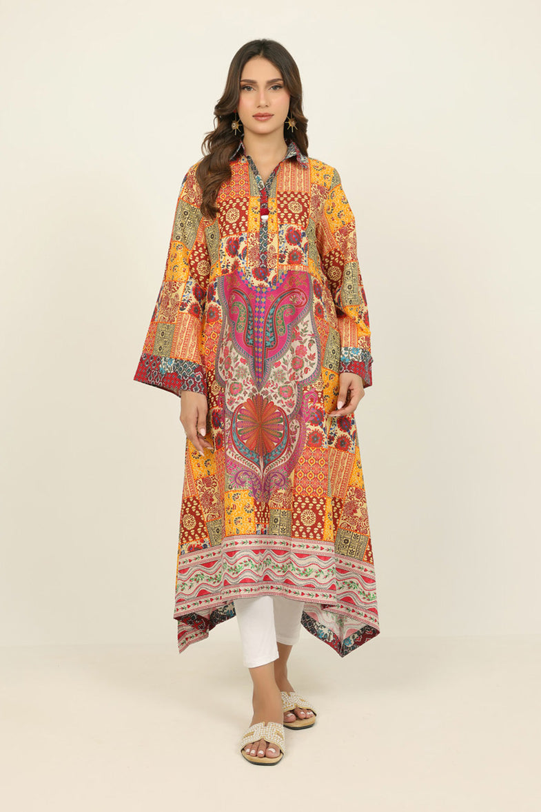 Cambric Printed Long Shirt