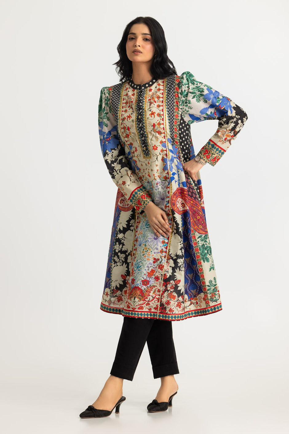 Cambric Printed Long Shirt