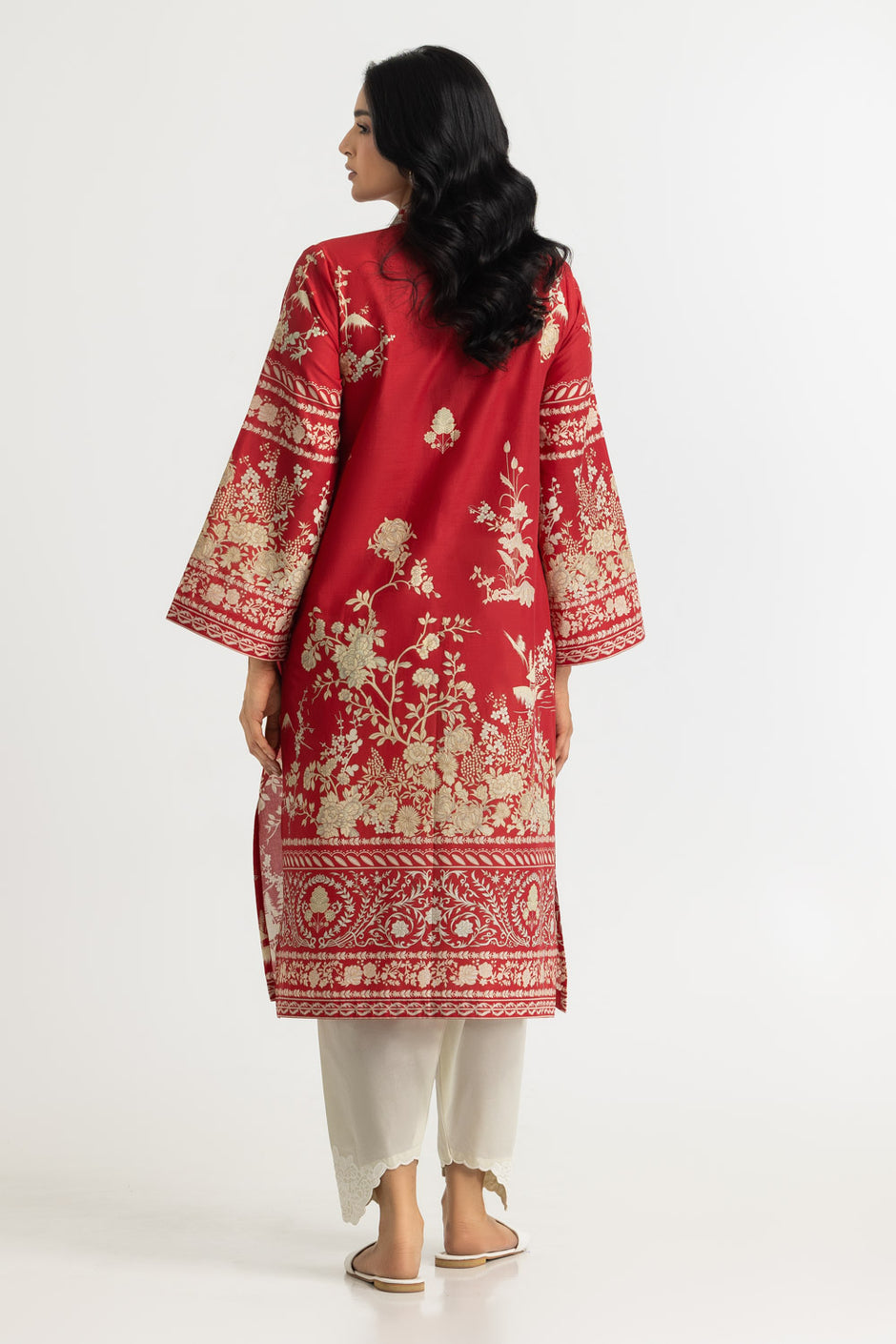 Cambric Printed Shirt And Embroidered Shalwar