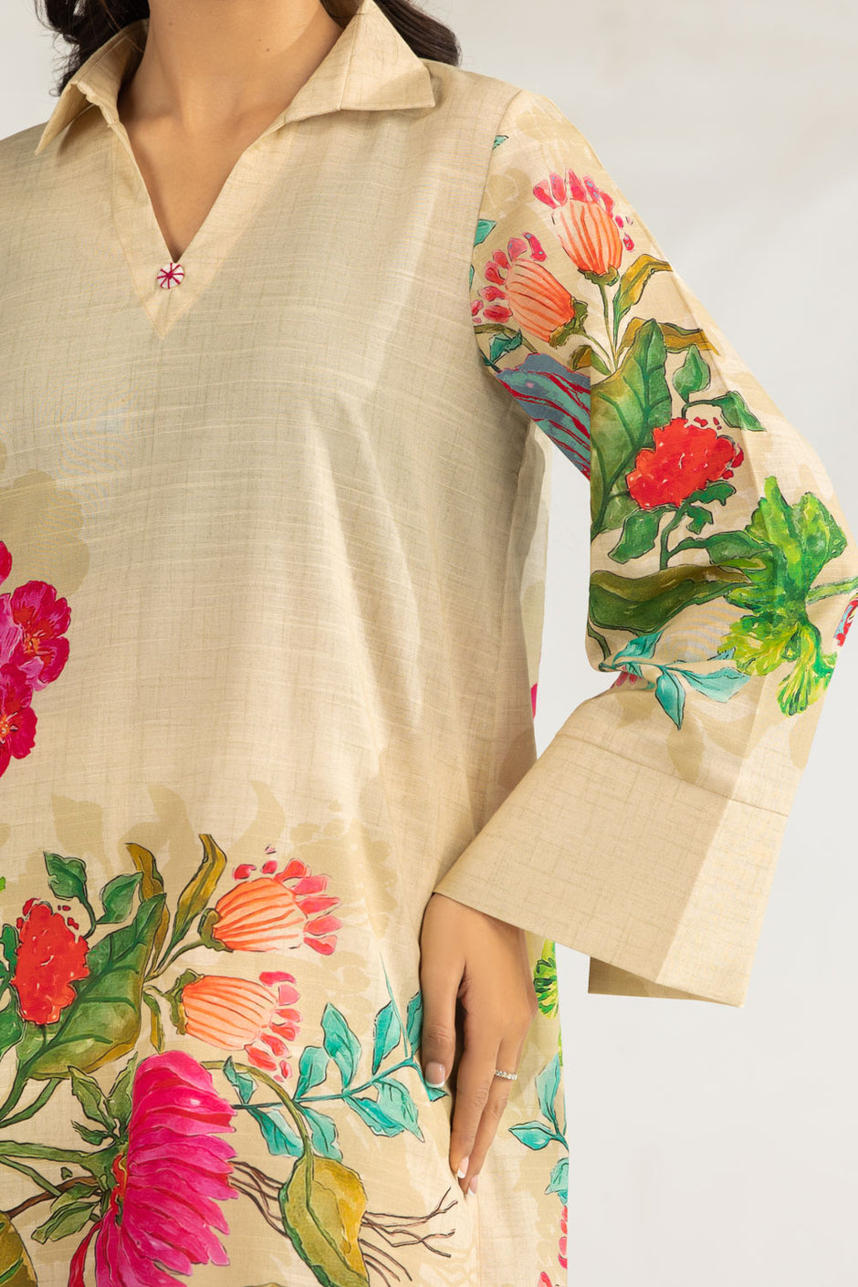 Cambric Printed Shirt IPS-77148