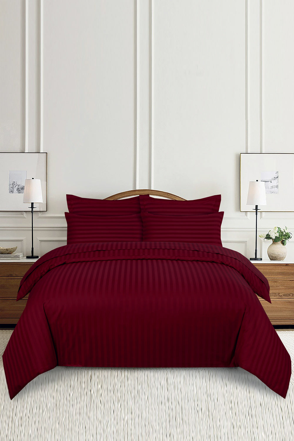 Cardinal Luxury Stripe Quilt Cover Set