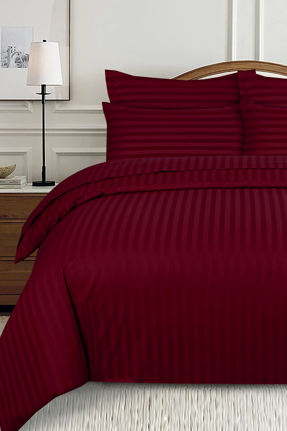 Cardinal Luxury Stripe Quilt Cover Set