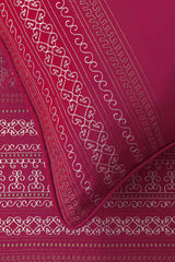 Carmine T-200 Embroidered Quilt Cover Set