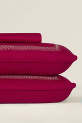 Carmine T-200 Embroidered Bed Sheet Set