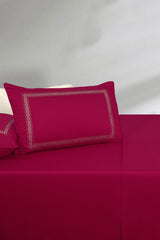 Carmine T-200 Embroidered Bed Sheet Set