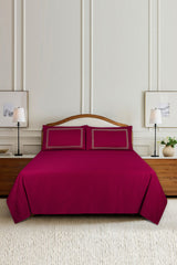 Carmine T-200 Embroidered Bed Sheet Set