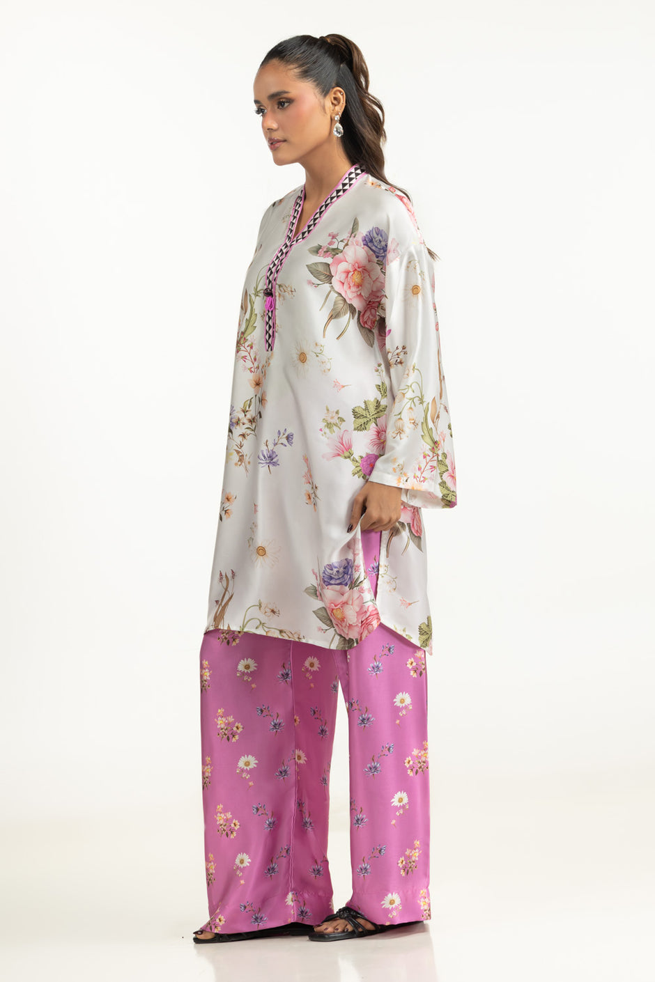 Charmeuse Silk Printed Co-Ord Set