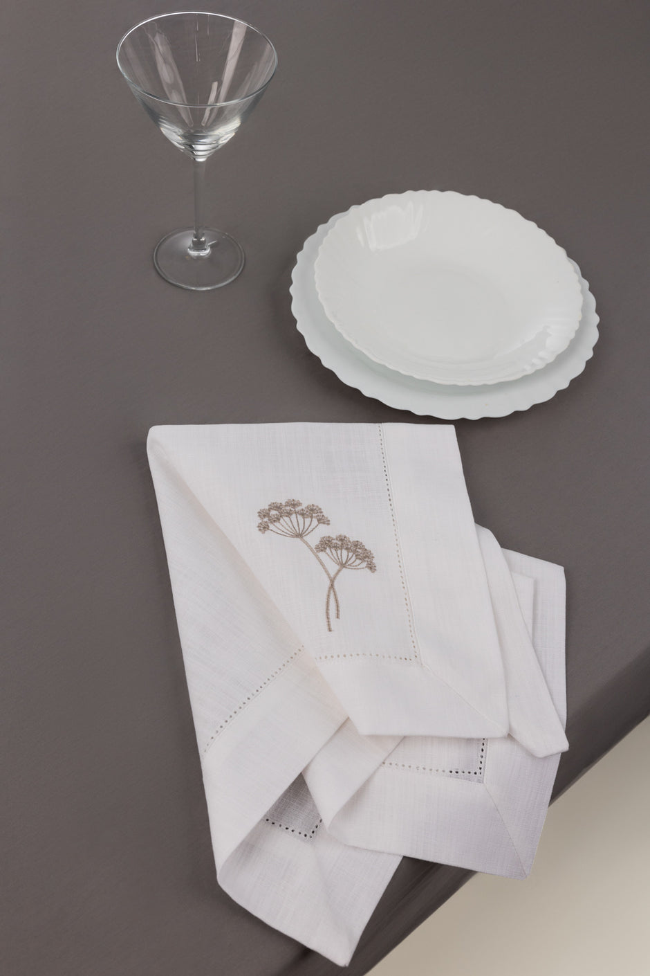 Cloud 2 Pcs Embroidered Napkin Set