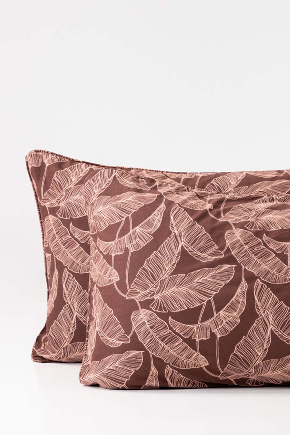 Cocoa Leaves Pillow Cover Set