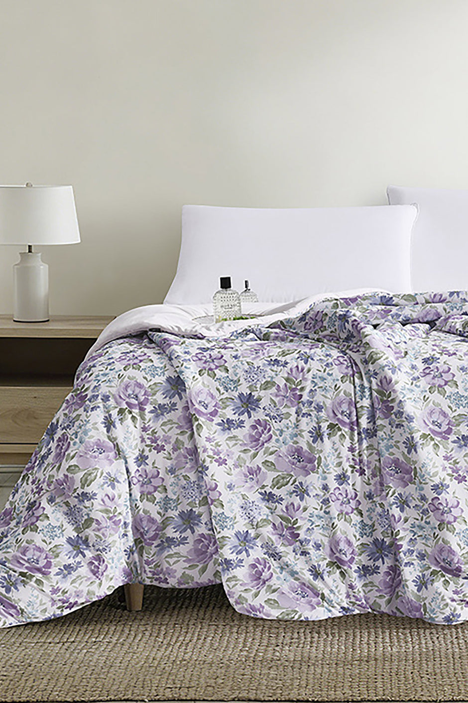 Cool Dusty Lilac Printed Cooling Blanket