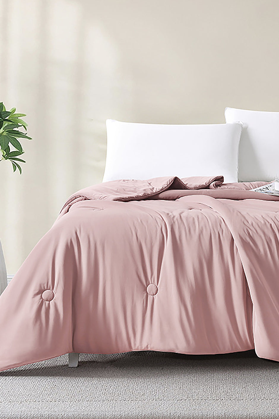 Cool Pink Clay Dyed Cooling Blanket