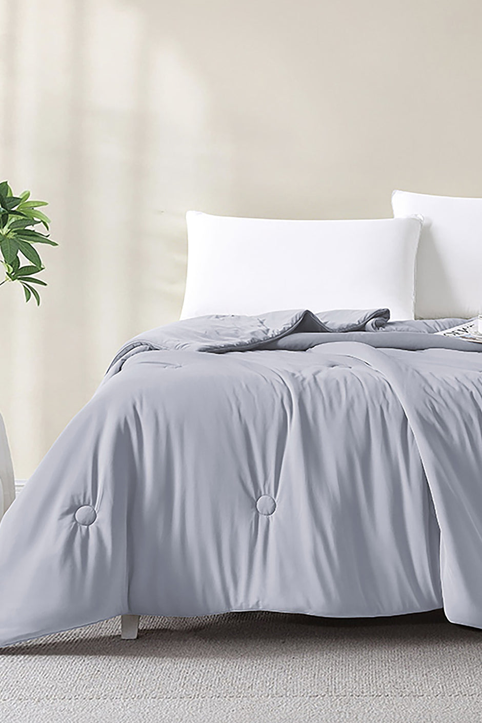 Cool Steel Grey Dyed Cooling Blanket