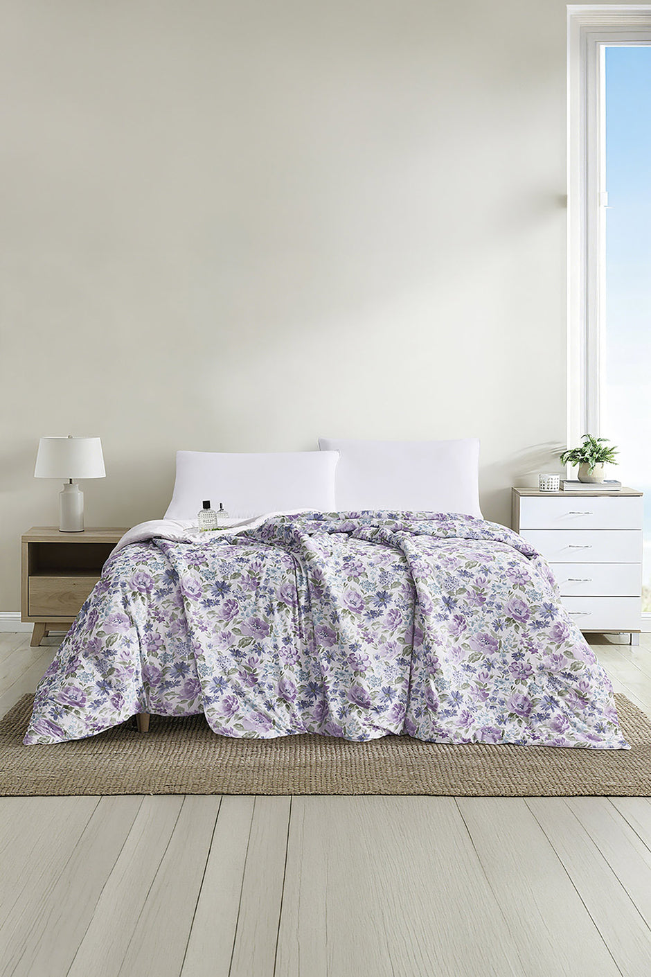 Cool Dusty Lilac Printed Cooling Blanket