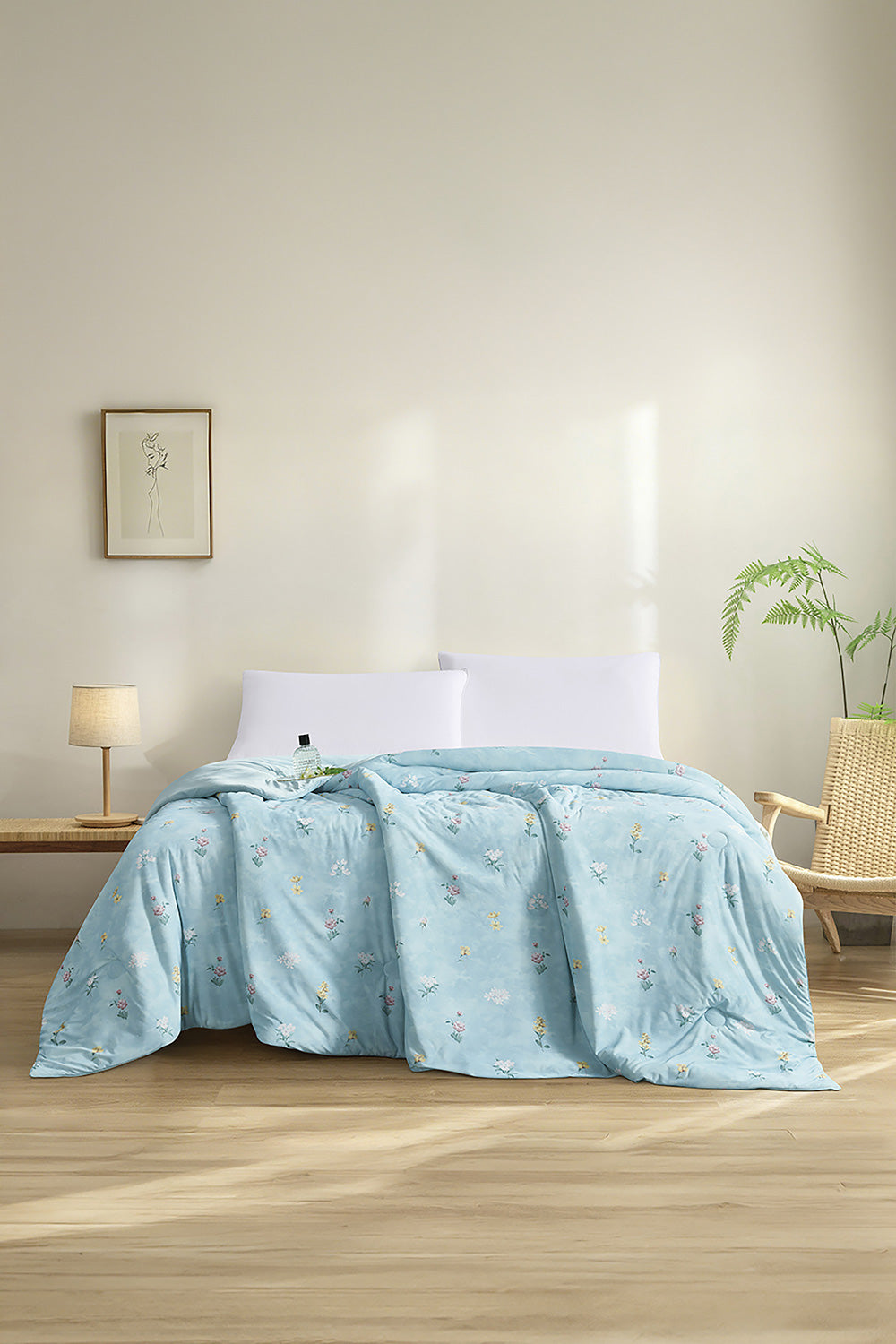 Cool Mystic Blue Printed Cooling Blanket