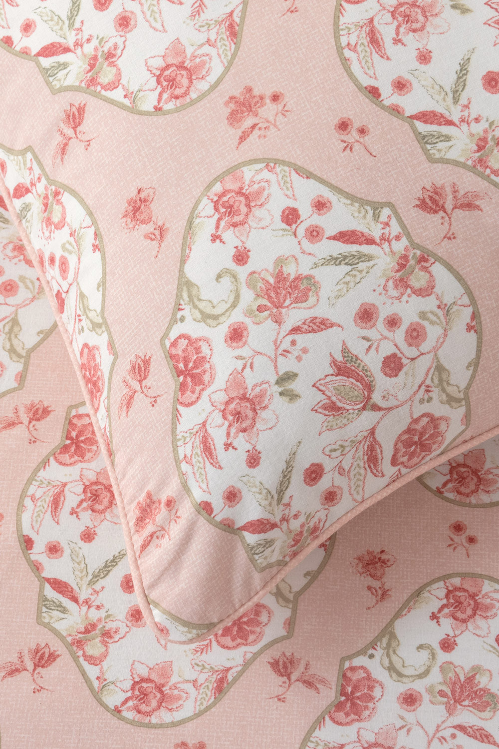 Coral Pink Quilt Cover Set