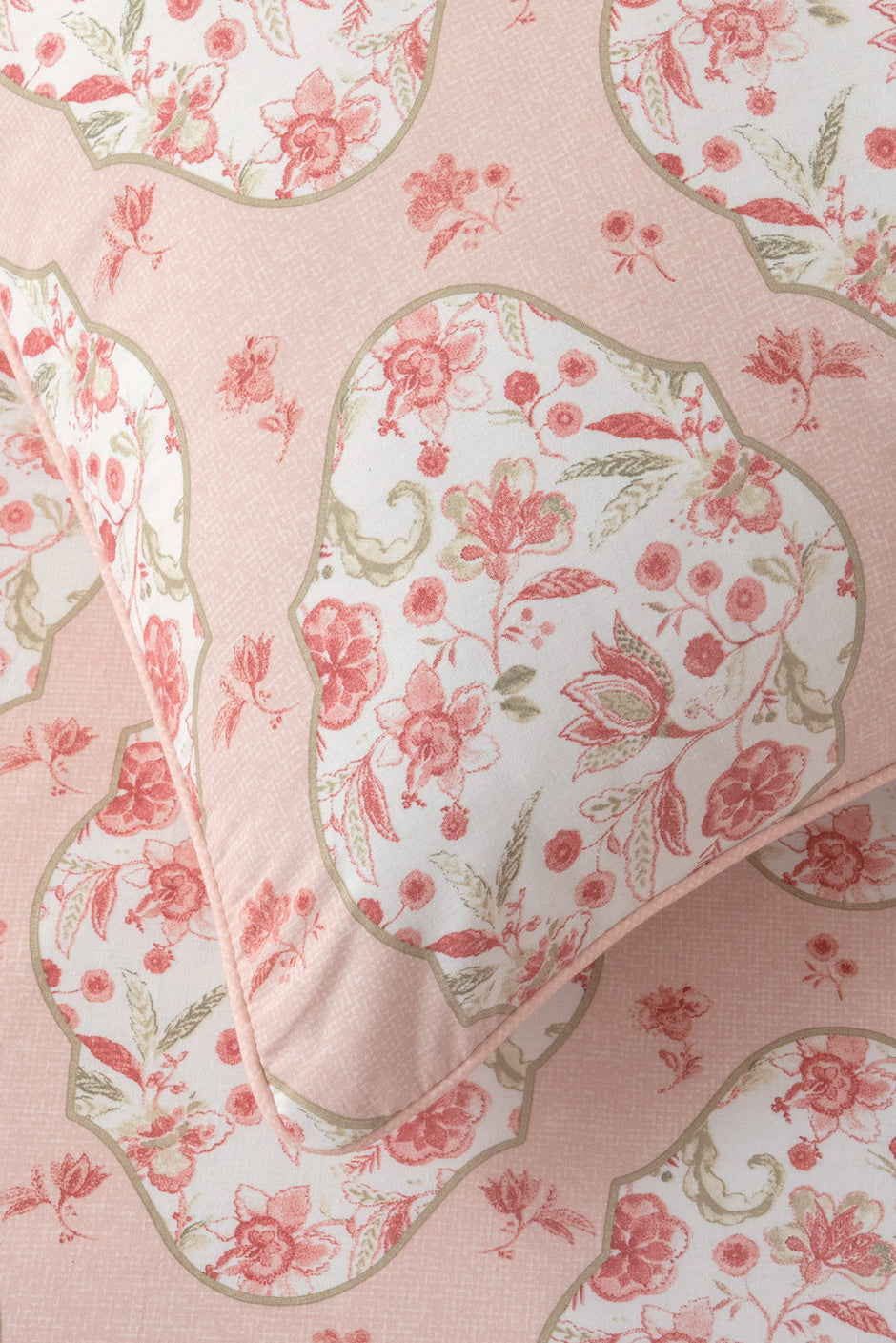 Coral Pink Quilt Cover Set