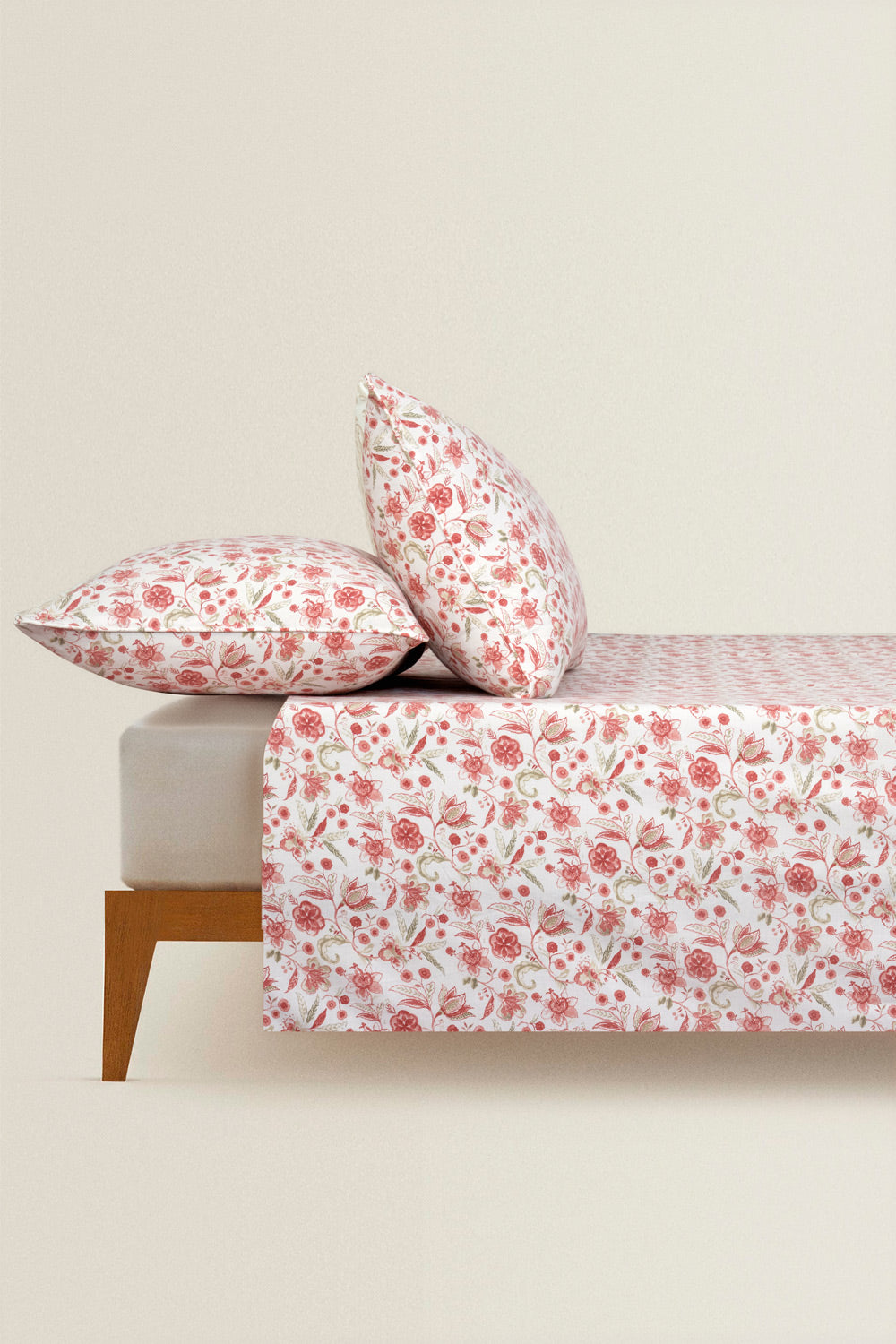 Coral Pink  Bed Sheet Set