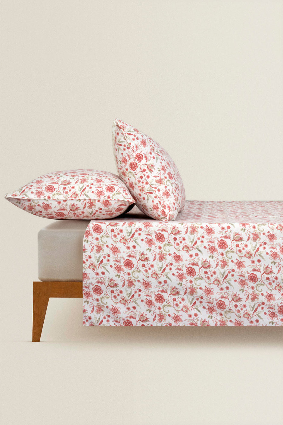 Coral Pink  Bed Sheet Set