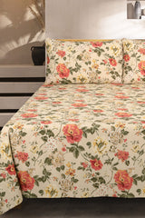 Coral Floral Everyday Classic Bed Sheet Set