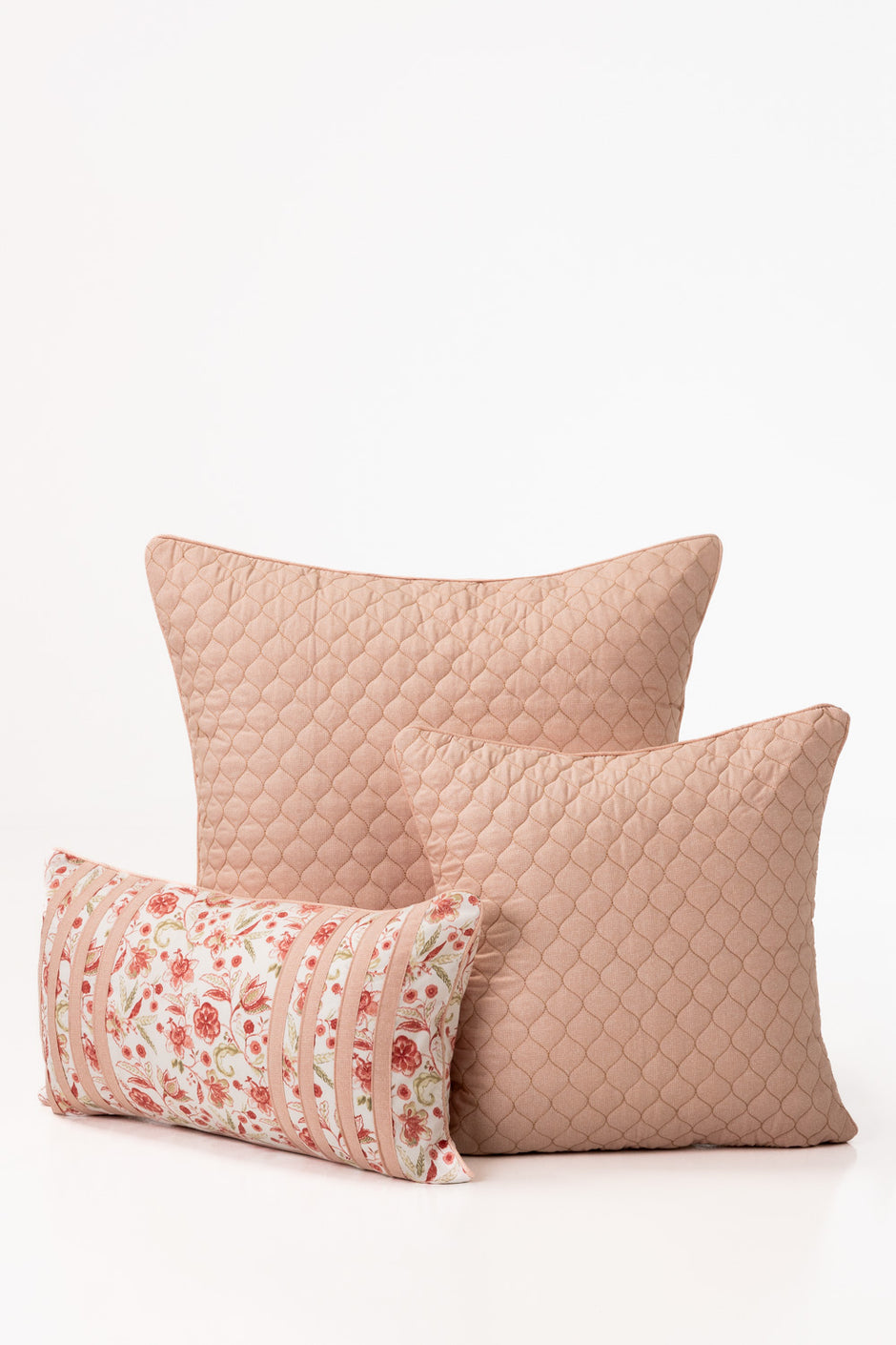 Coral Pink Square Cushion Cover