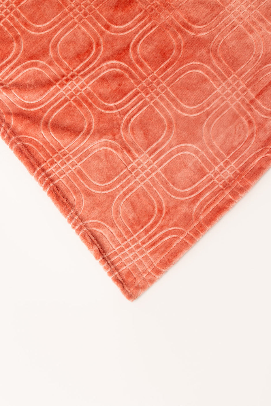 Coral Single Ply Fleece Throw