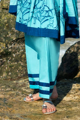 3 Piece Embroidered Jacquard Suit with Cotton Leno Dupatta MJ-52024