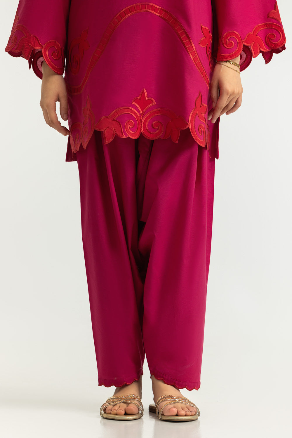 Cotton Bana Dora Embroidered Co-Ord Set