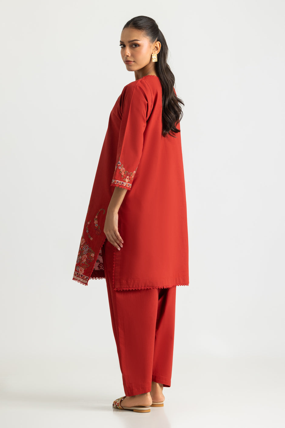 Cotton Bana Dora Embroidered Co-Ord Set