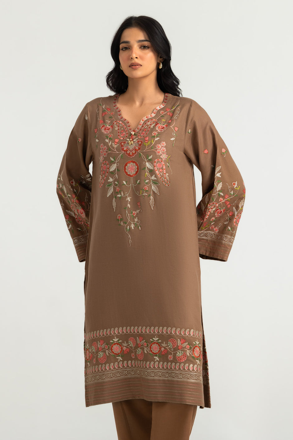 Cotton Dobby Embroidered Co-Ord Set