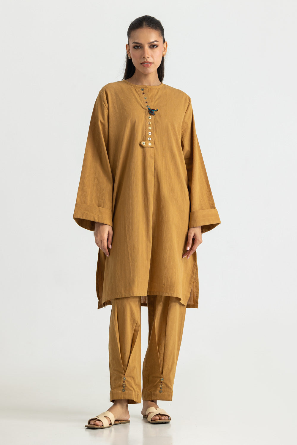 Cotton Embellished Co-Ord Set